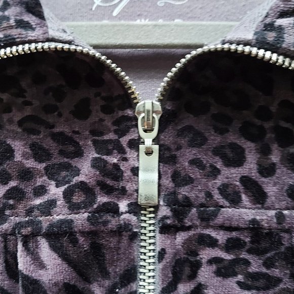 Style & Co Sport Leopard Pattern Zip-up Blazer - Picture 6 of 8